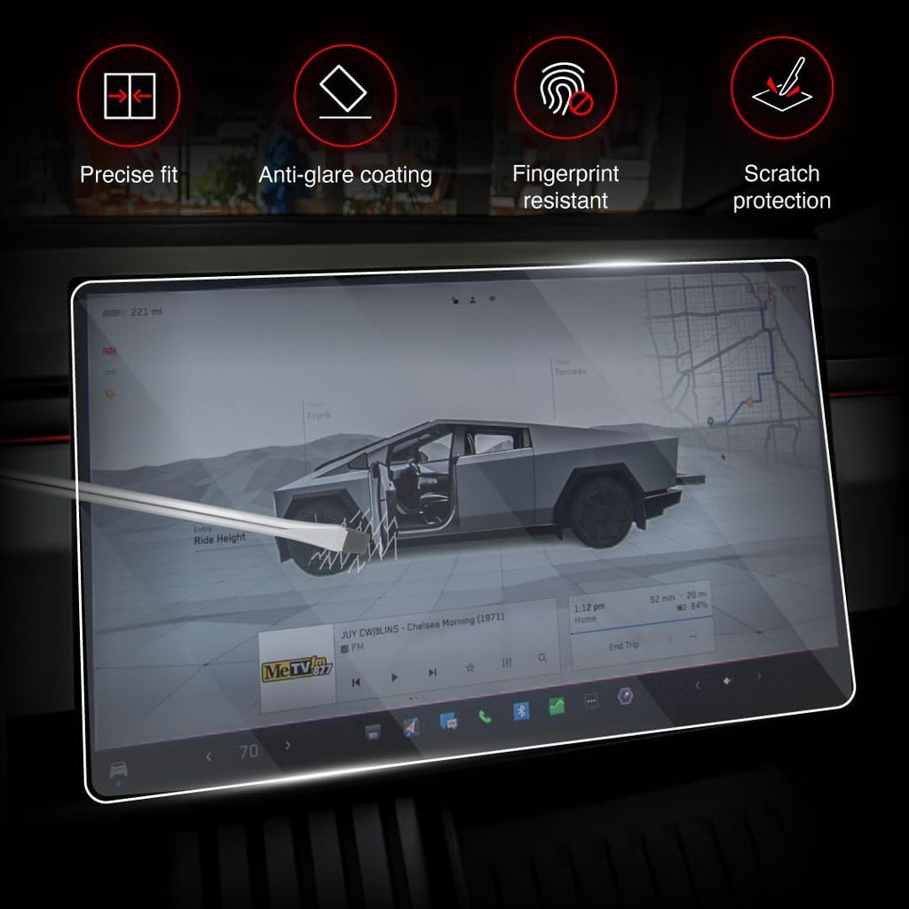 Tesla Cybertruck (2024–2025) Screen Protector – 18.5” Tempered Glass | KYKR