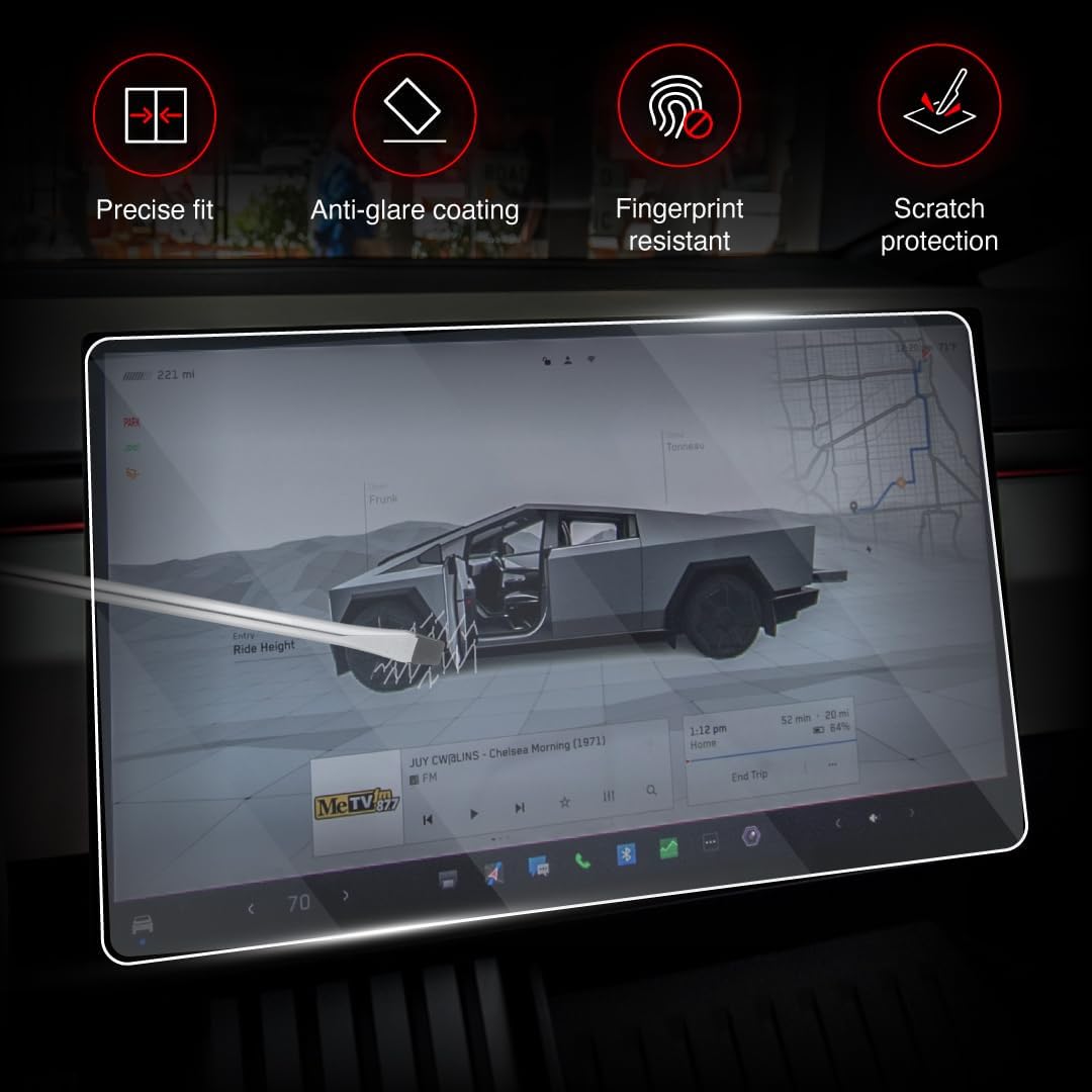 Tesla Cybertruck (2024–2025) Screen Protector – 18.5” Tempered Glass | KYKR