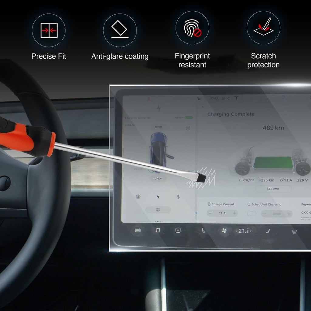 Tesla Model 3 (2024) & Model Y (2025) Screen Protector – 15.4” Tempered Glass | KYKR