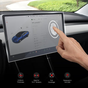 Tesla Model 3 (2024), 15.4" for Highland Touchscreen Tempered Glass Screen Protector Gloss Finish