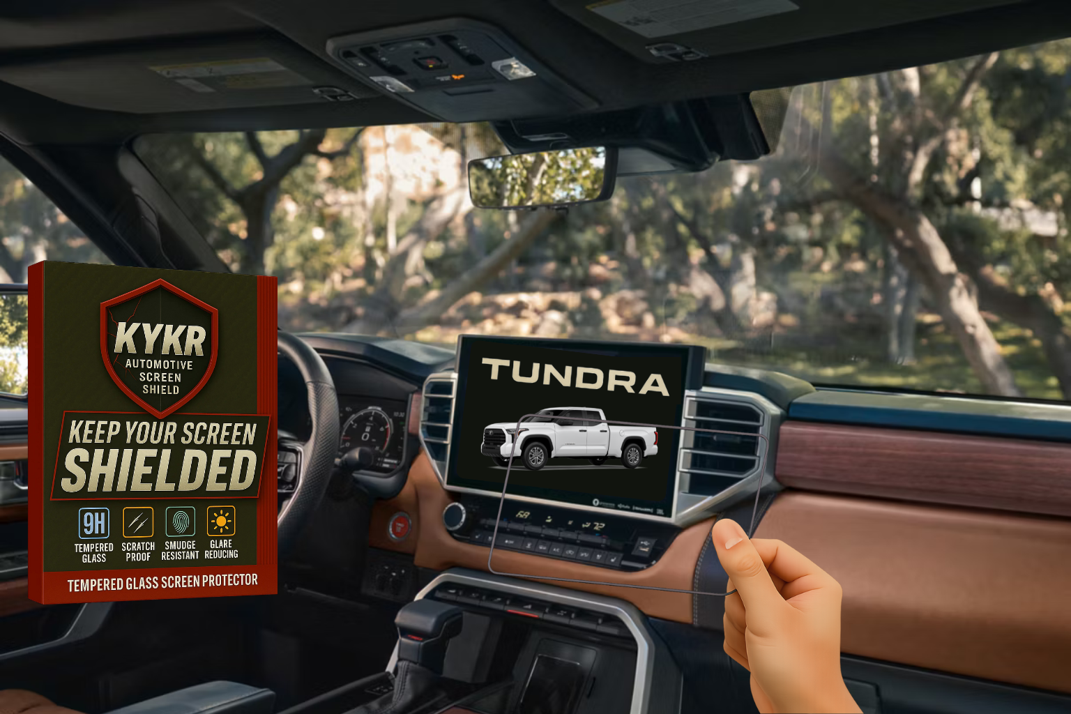 Toyota Tundra (2022–2026), Sequoia, Tacoma (2024–2026), 4Runner (2025-2026) – 14” Screen Protector | KYKR