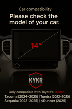 Toyota Tundra (2022–2025), Sequoia, Tacoma (2024–2025), 4Runner (2025) – 14” Screen Protector | KYKR