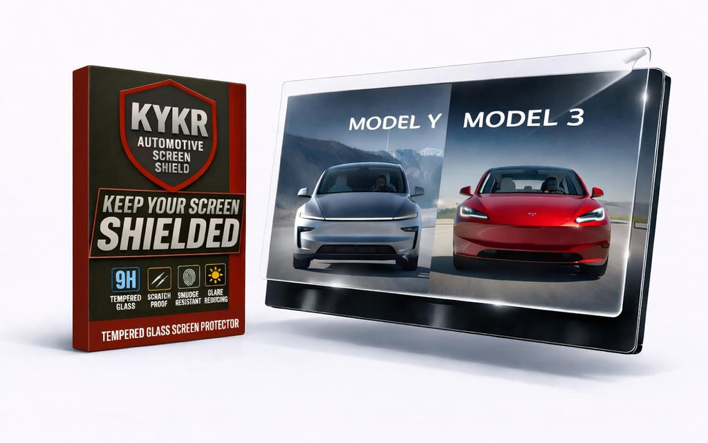 Tesla Model 3 (2024-2026) & Model Y (2025-2026) Screen Protector – 15.4” Tempered Glass | KYKR